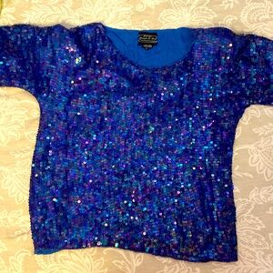 Jean for Joseph Le Bon purple/blue glitter top